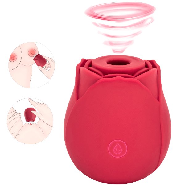 Vibrador de Sucção Clitoriano em Formato Rosa - 2linkintimacy